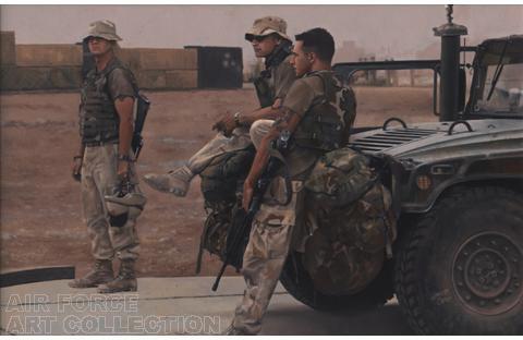 MILITARY COALITION MARINES AT TALLIL AB, IRAQ